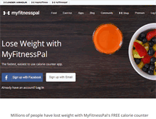 Tablet Screenshot of myfitnesspal.com